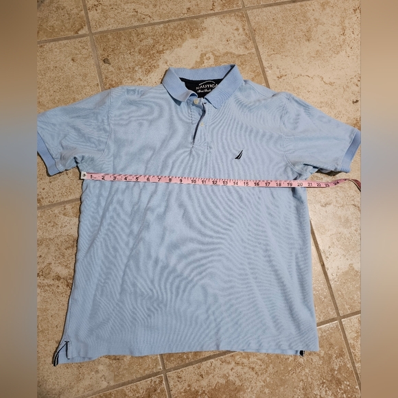 Nautica Blue Polo Shirt Mens Medium Classic Fit Logo Deckwear Preppy Cotton - Picture 4 of 6